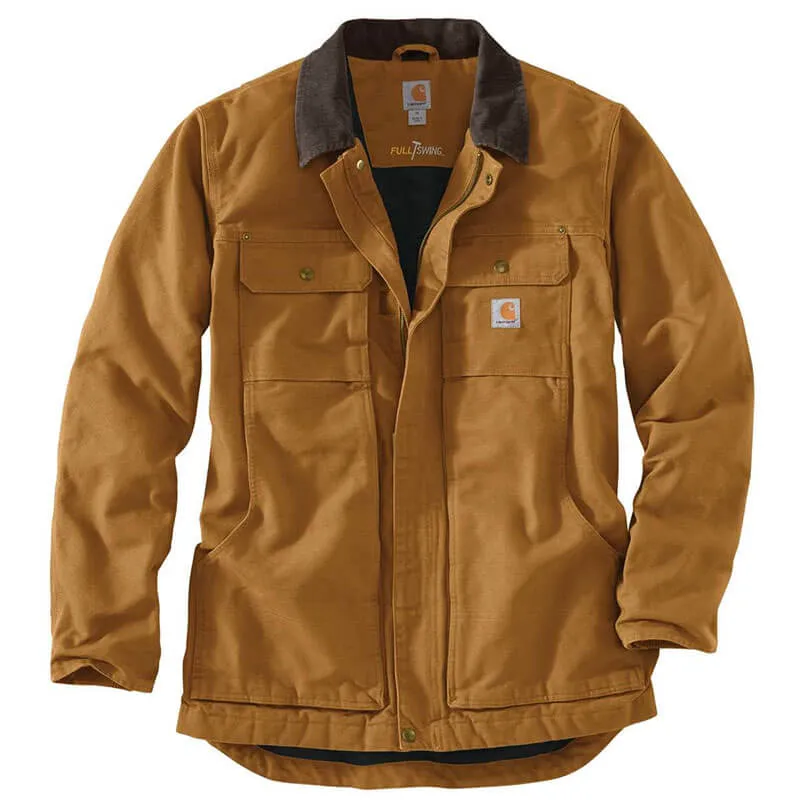 103283 - Carhartt Men's Full Swing Relaxed Fit Washed Duck Traditional Coat