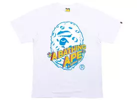 A Bathing Ape Moon Ape Head Tee in White