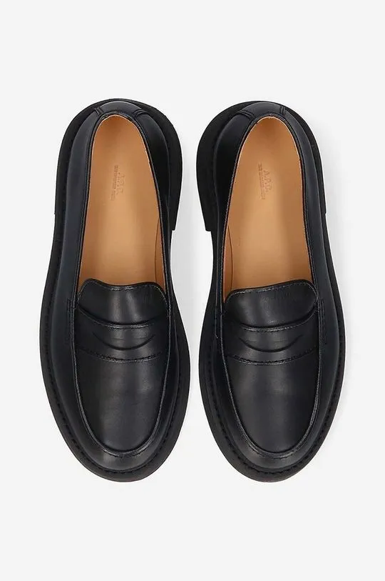 A.P.C. leather loafers women's black color