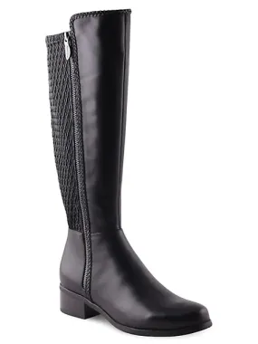 Aqua Diva Kochi Riding Leather Boots in Black