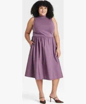 Ava & Viv Women's Knit Midi A-Line Dress