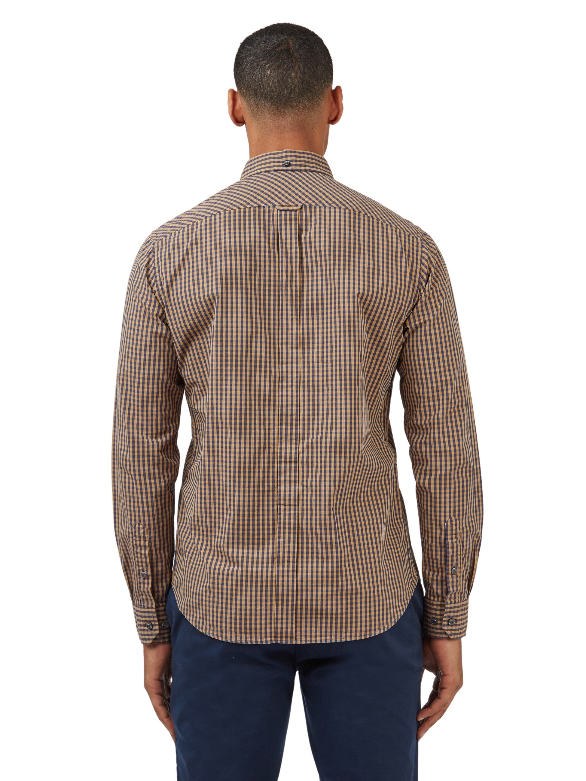 Ben Sherman Mens Gingham Check Shirt - Long Sleeved