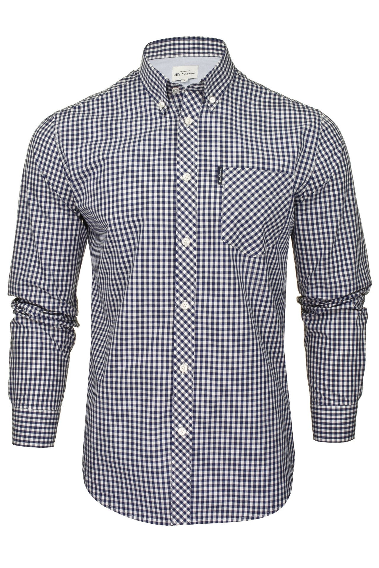 Ben Sherman Mens Gingham Check Shirt - Long Sleeved