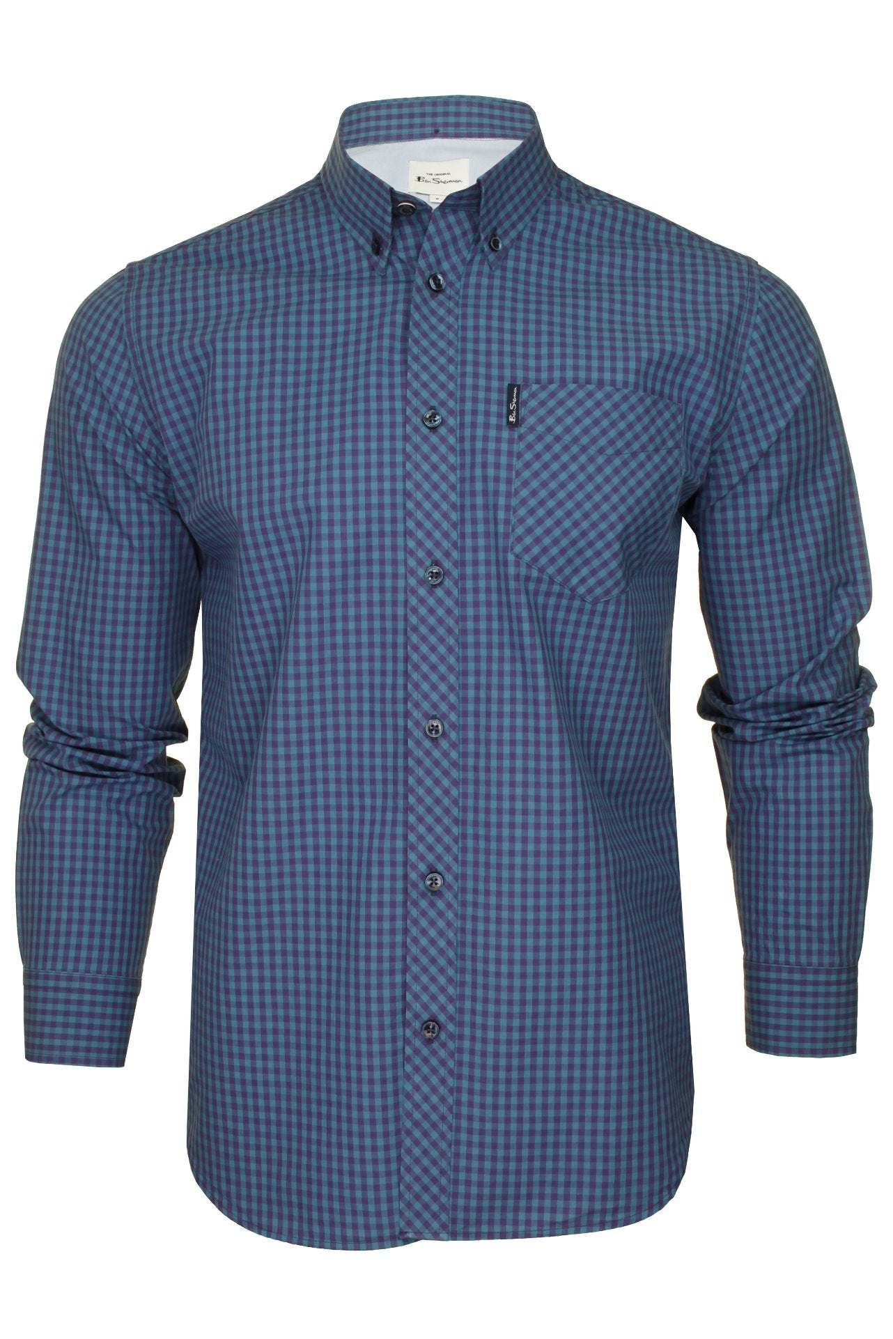 Ben Sherman Mens Gingham Check Shirt - Long Sleeved