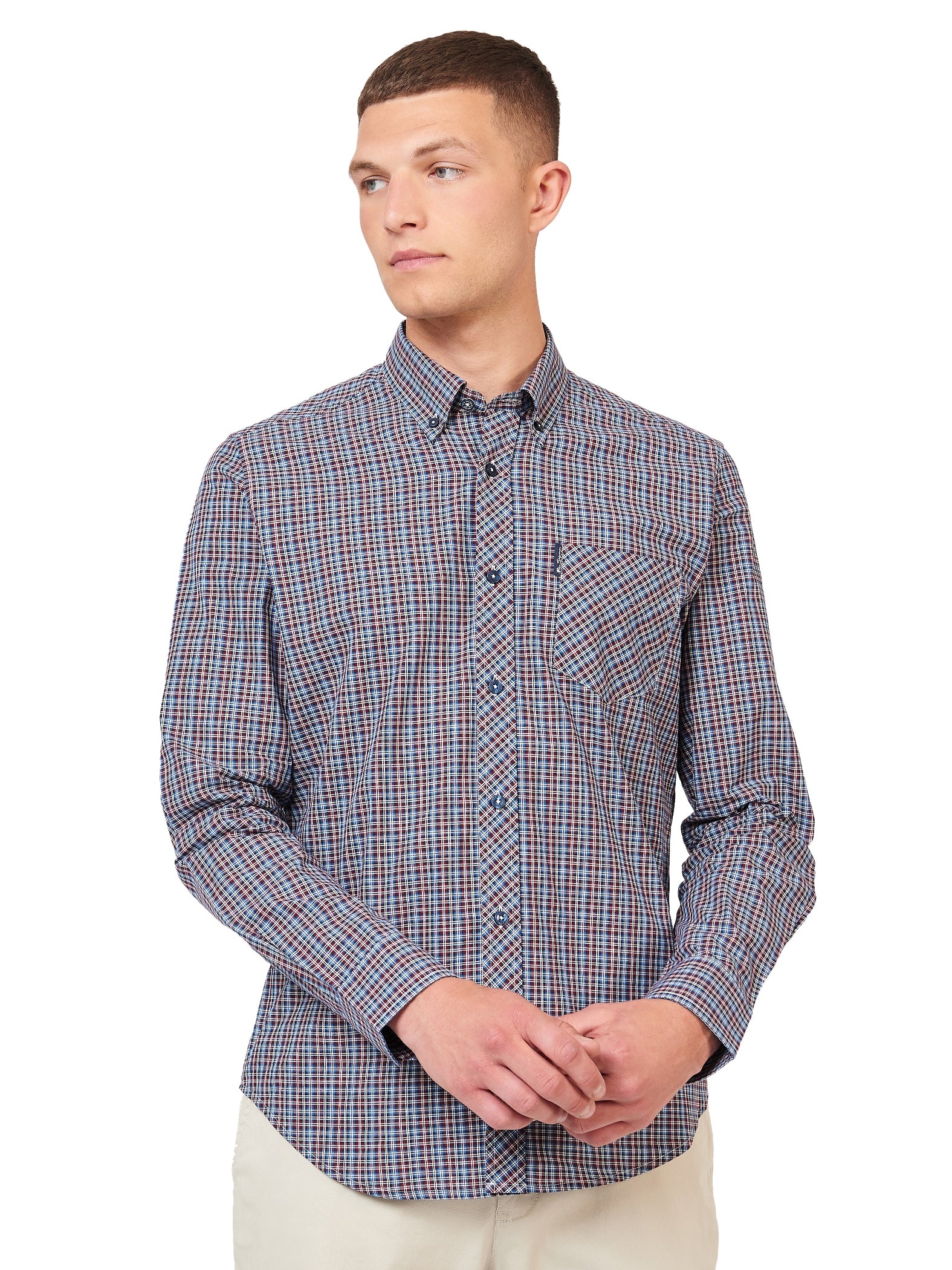 Ben Sherman Mens Mini Mod Check Shirt