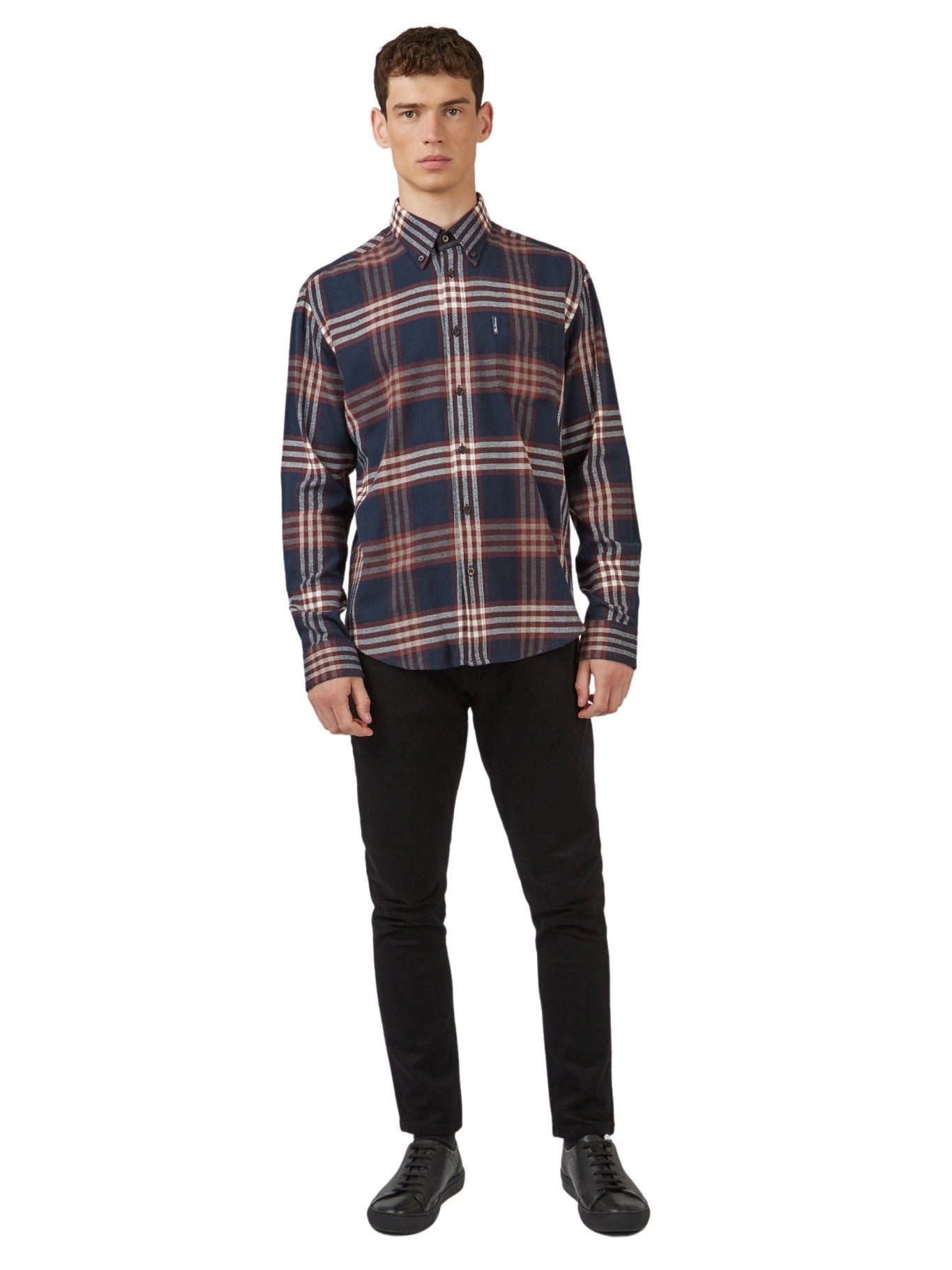 Ben Sherman Mens Oversized Brushed Check Shirt