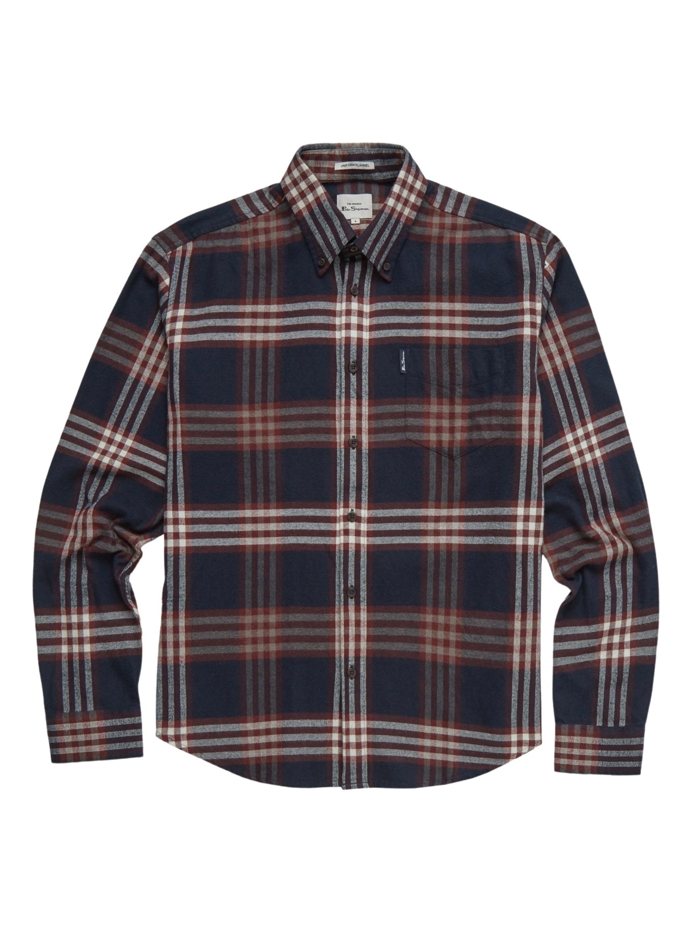 Ben Sherman Mens Oversized Brushed Check Shirt