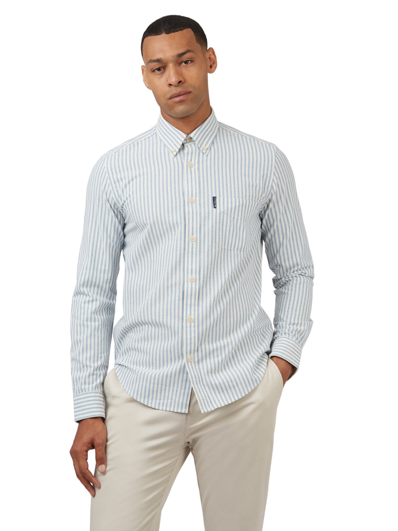 Ben Sherman Mens Oxford Stripe Shirt