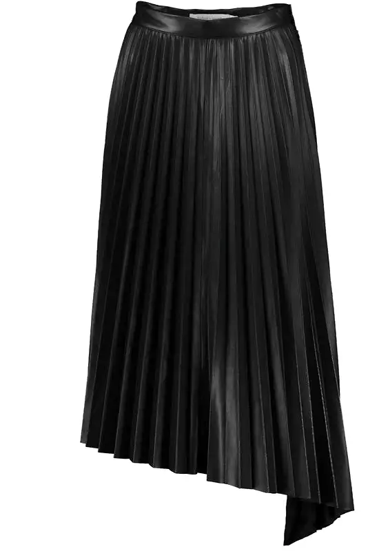 Bishop & Young - Presley Pleated Vegan Leather Skirt Black