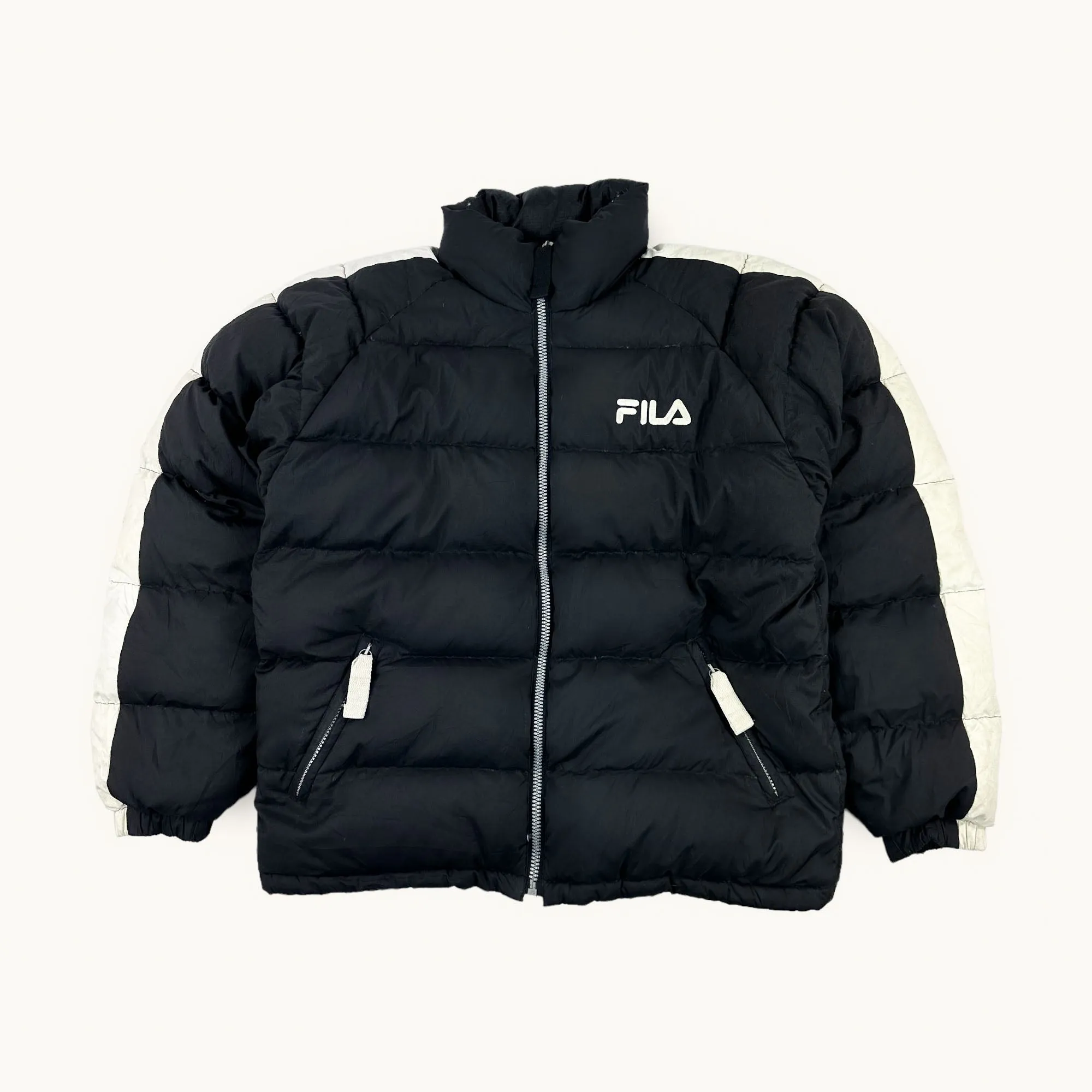 Black 90s FILA Puffer Jacket Coat (S)