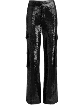 Black Sequin Hayes Cargo Pant