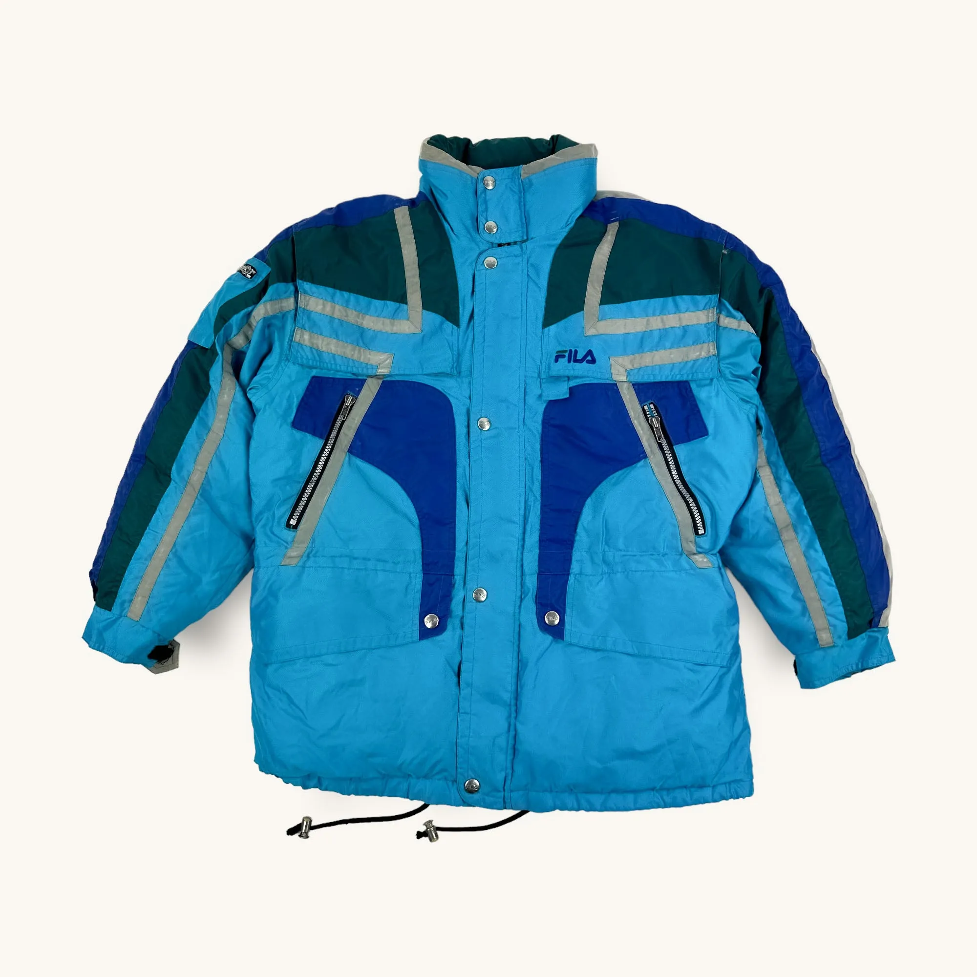 Blue 90s FILA Puffer Jacket Coat (M)