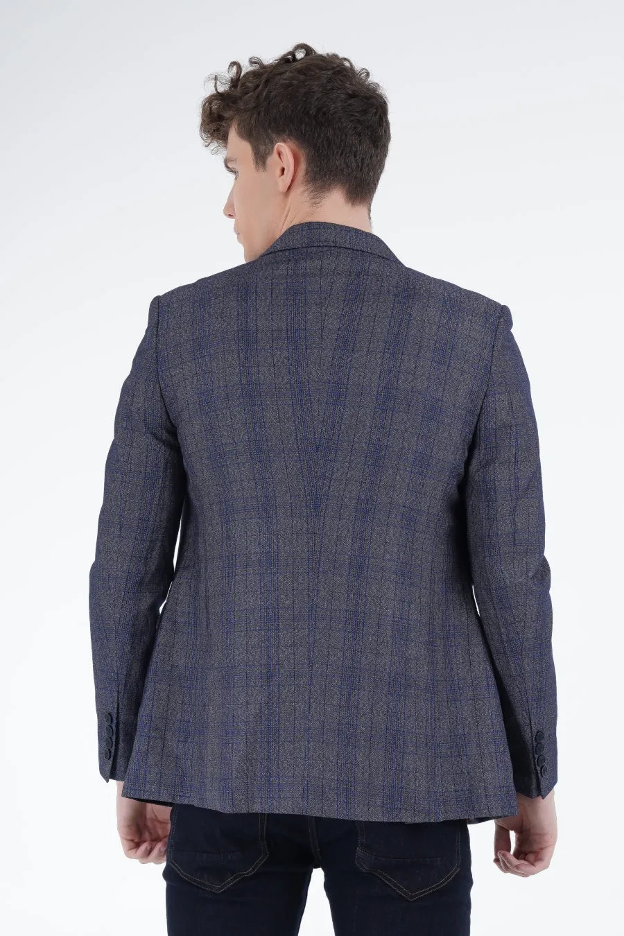 Blue Glen Check Coat