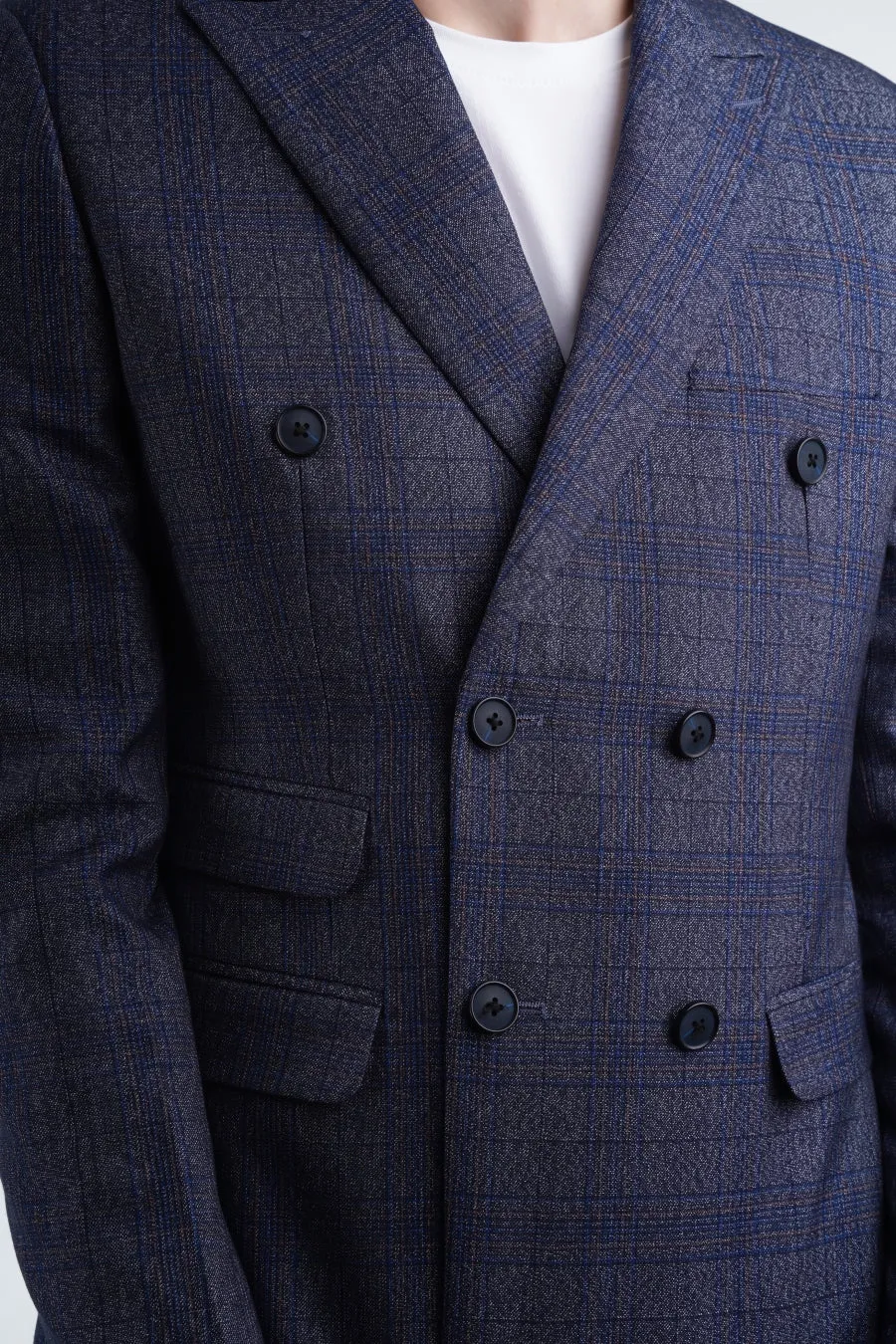 Blue Glen Check Coat