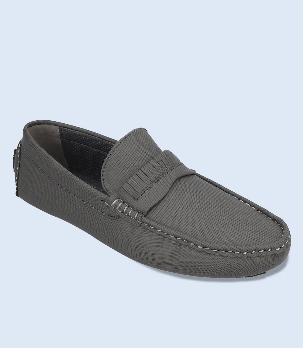 BM5221-GREY-Men Driving Moccasins