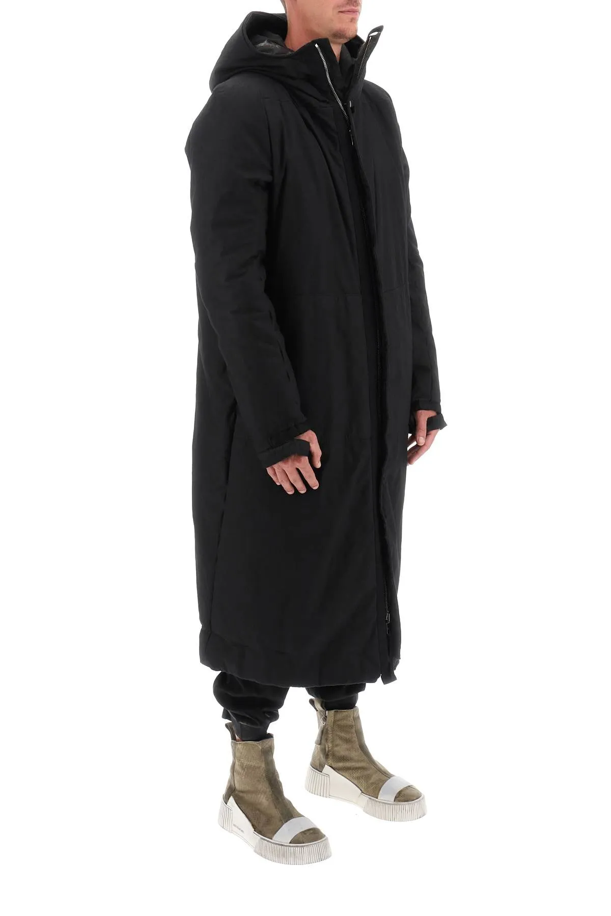 Boris bidjan saberi resin-dyed cotton reversible parka PADDED COAT1 ST FDA10003 FDA10003N DARK GREY