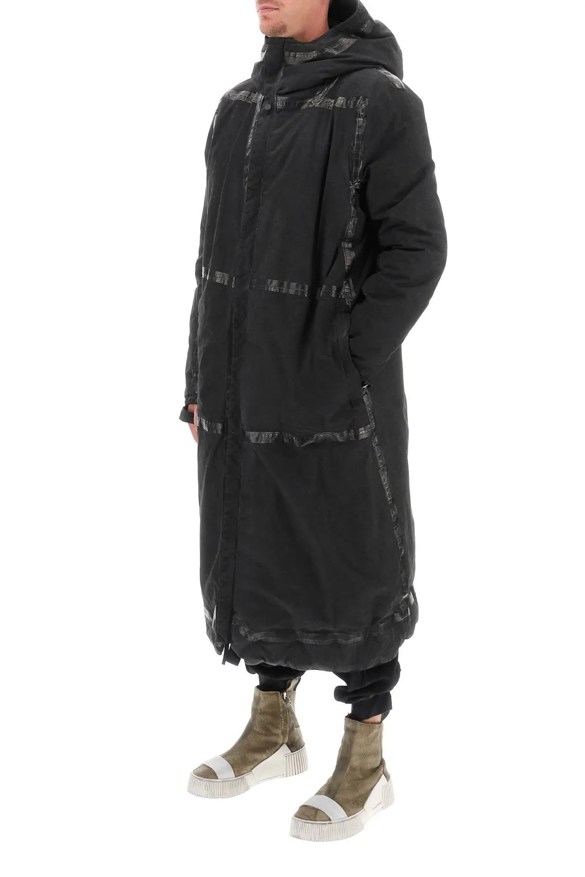 Boris bidjan saberi resin-dyed cotton reversible parka PADDED COAT1 ST FDA10003 FDA10003N DARK GREY