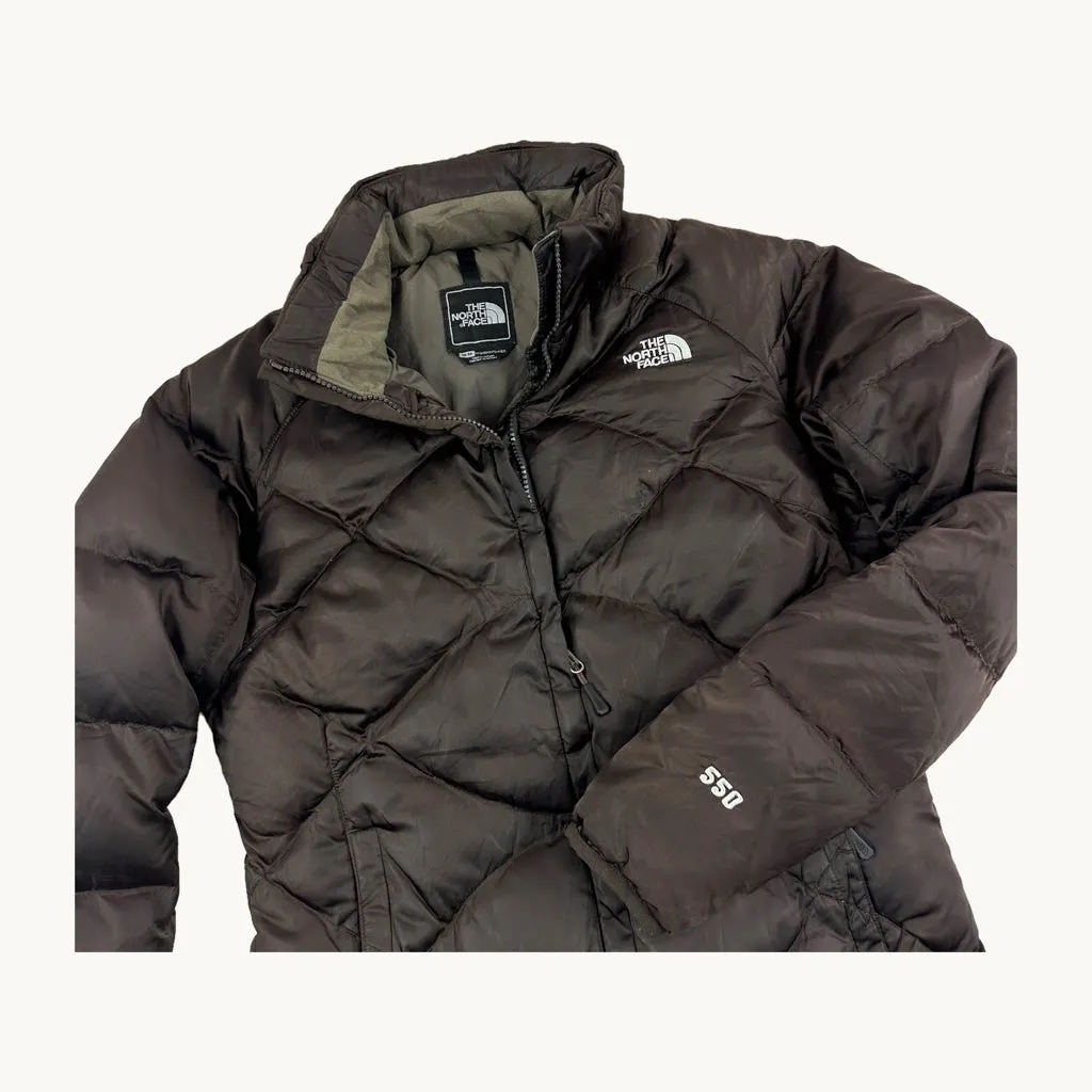 Brown 90s The North Face 550 Series Puffer Jacket Coat (M)