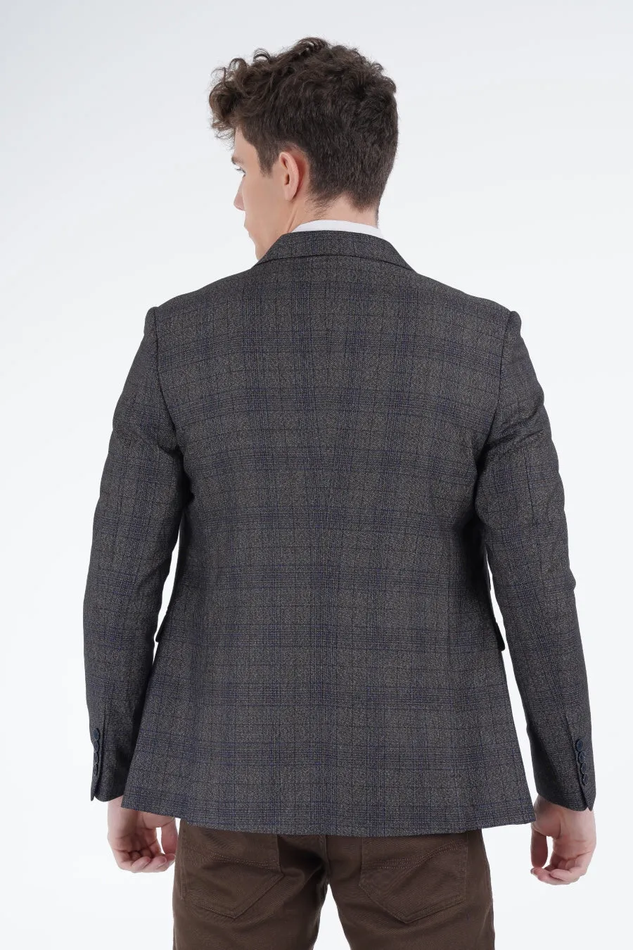 Brown Glen Check Coat