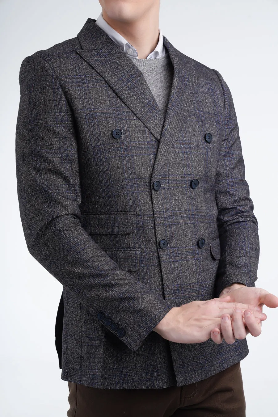 Brown Glen Check Coat