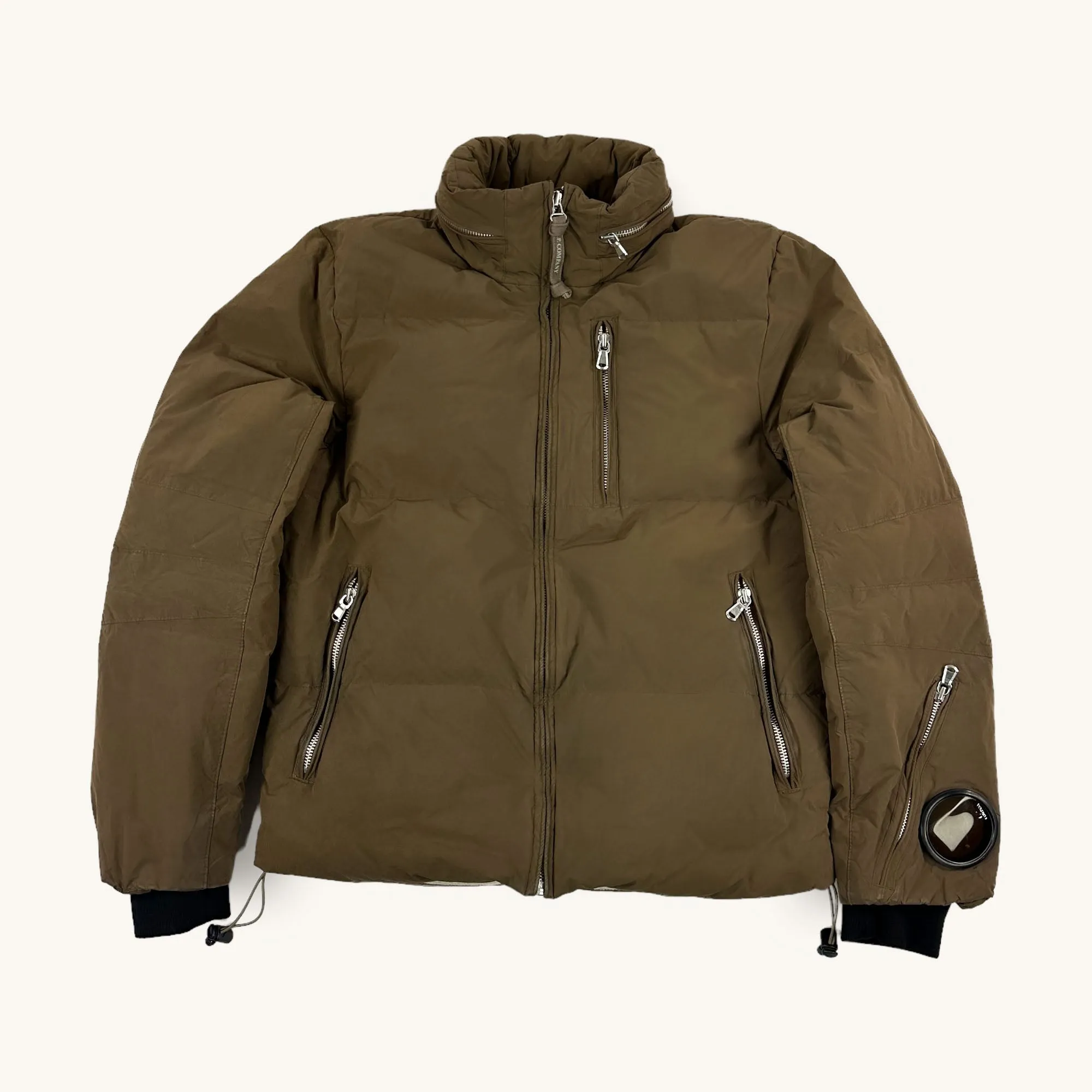 Brown y2ks CP Company Puffer Jacket Coat (S)