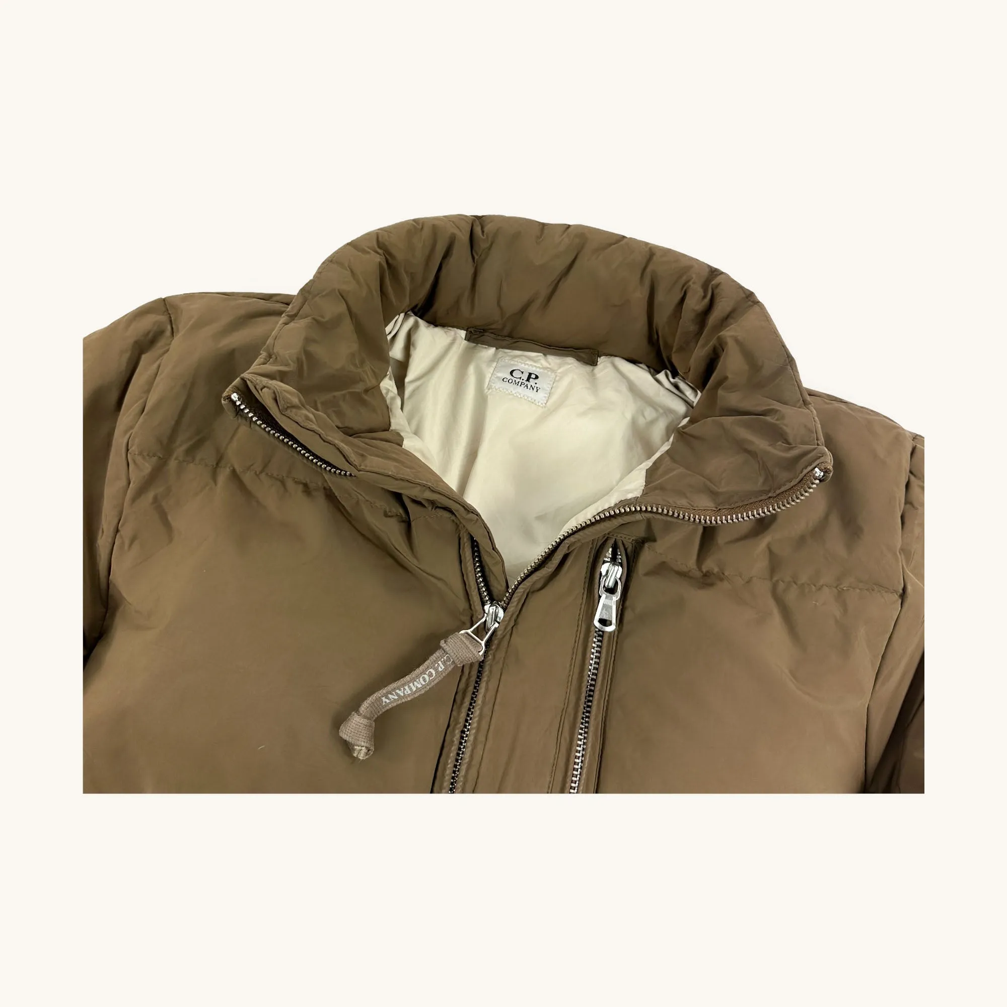 Brown y2ks CP Company Puffer Jacket Coat (S)