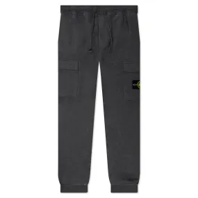 Brushed Cargo Fleece Pants - Melange Dark Grey