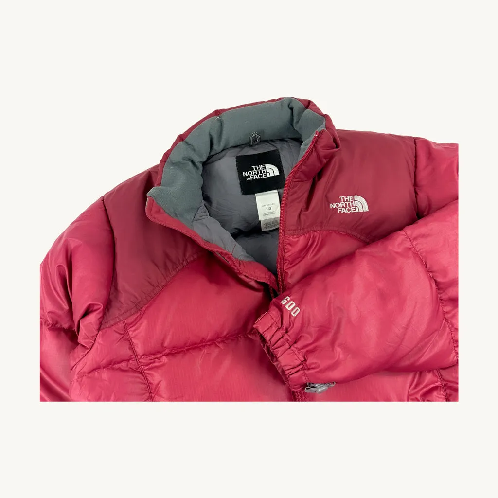 Burgundy 90s The North Face 600 Series Puffer Jacket Coat (S)