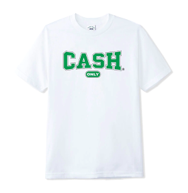 Cash Only College Tee / White / Green