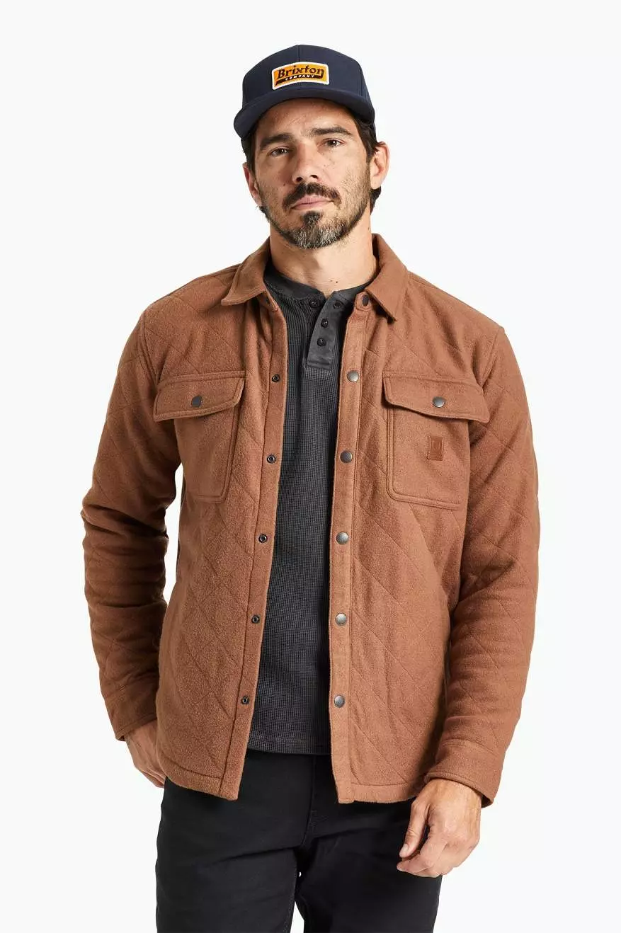 Cass Quilted Fleece Jacket - Bison