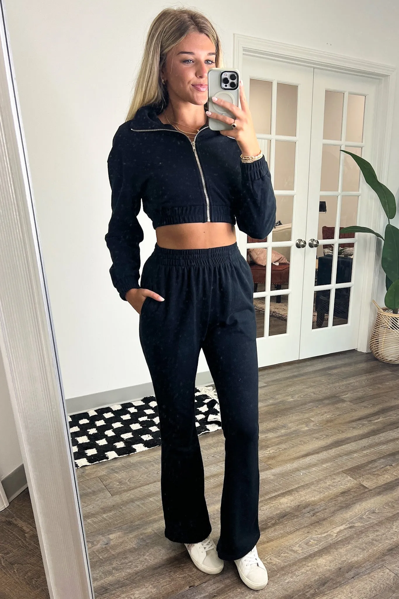 Catie Flare Leg Elastic Waist Lounge Pants