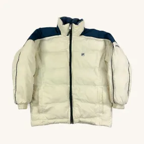 Cream 90s FILA Puffer Jacket Coat (S)