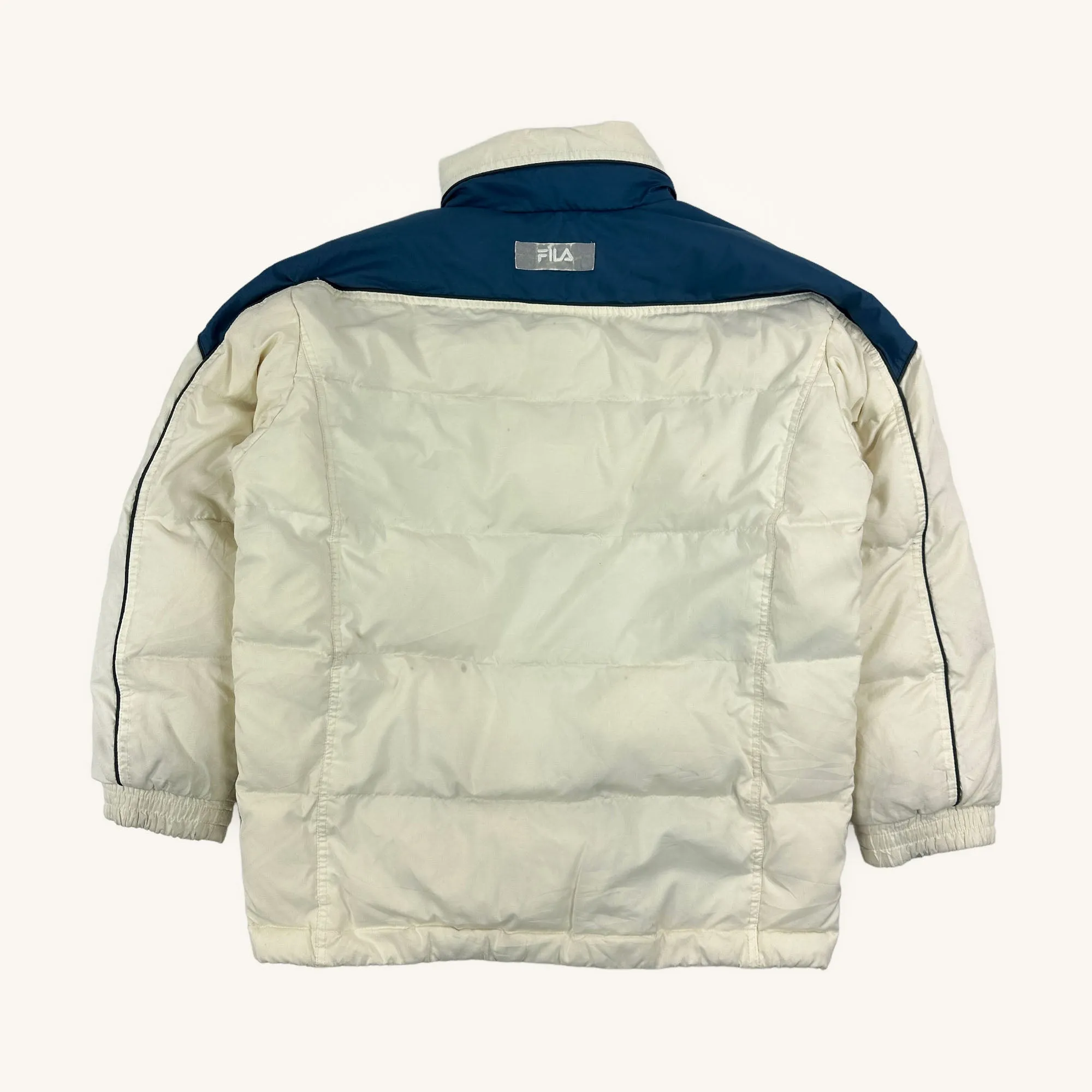 Cream 90s FILA Puffer Jacket Coat (XL)