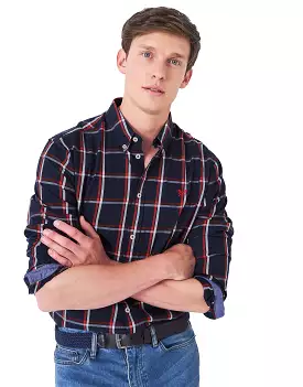 Crew Clothing Mens William Checked Shirt - Long Sleeved