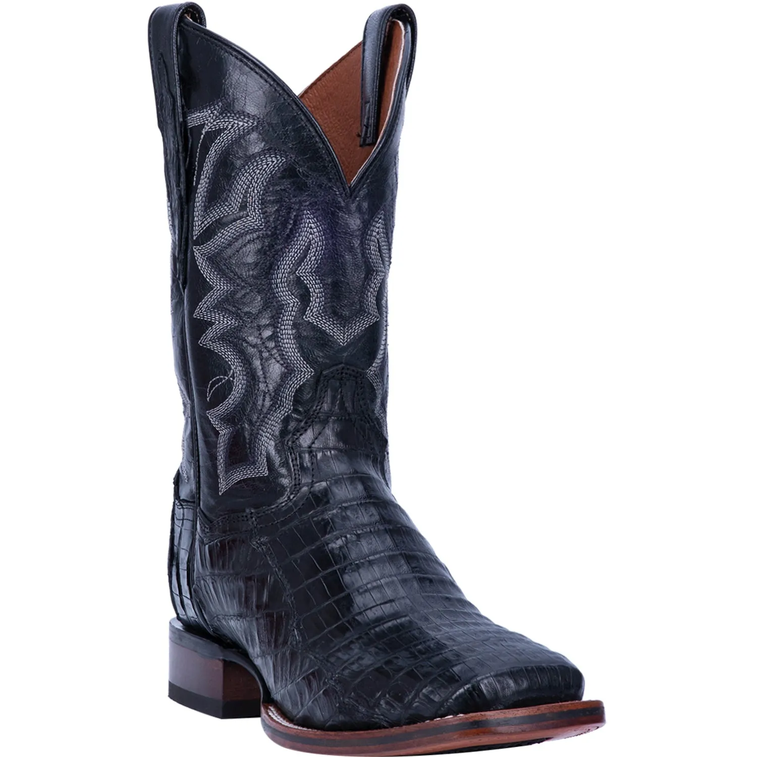 Dan Post Mens Black Kingsly 11in Cowboy Boots Caiman