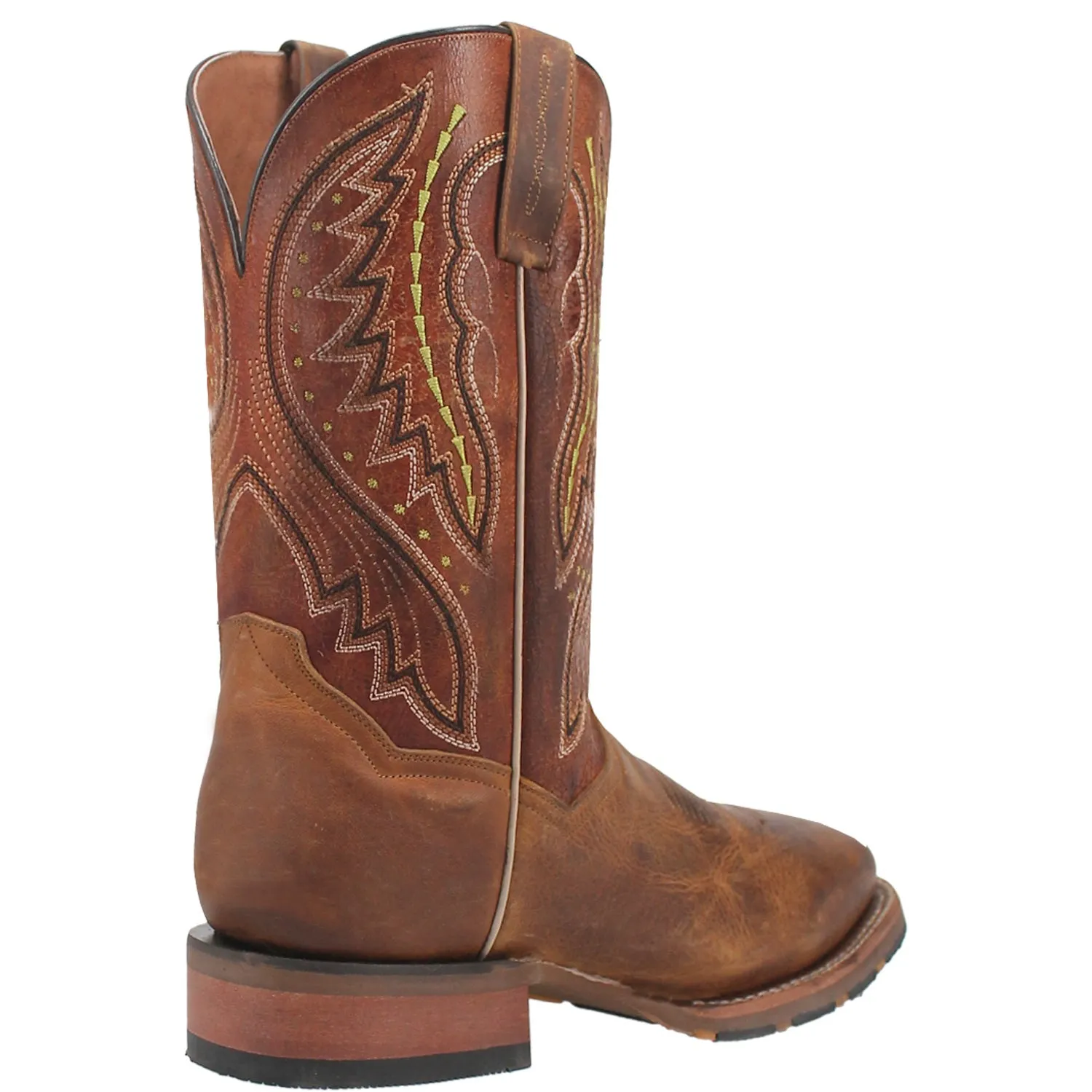 Dan Post Mens Dugan Brown Bison Leather Cowboy Boots