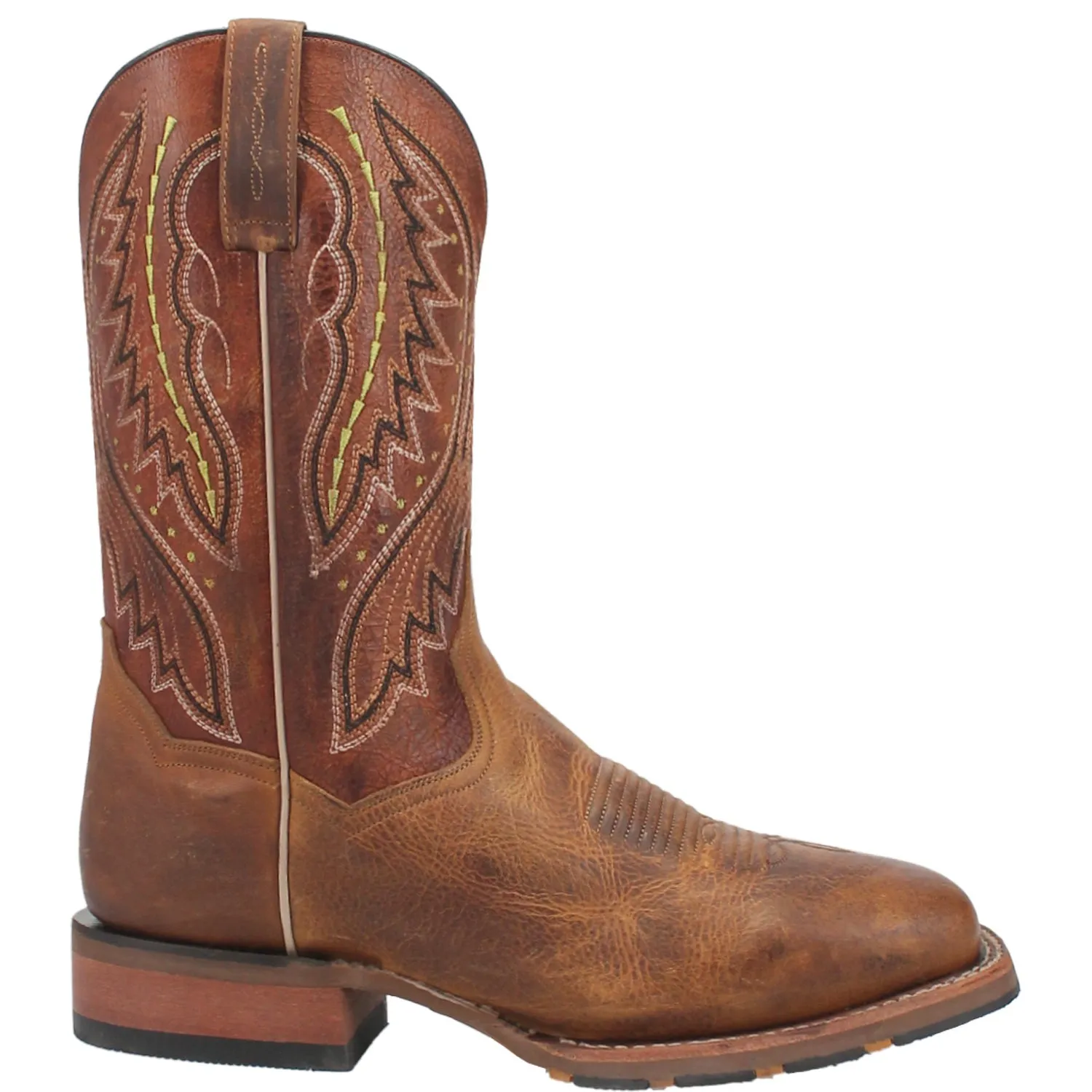 Dan Post Mens Dugan Brown Bison Leather Cowboy Boots