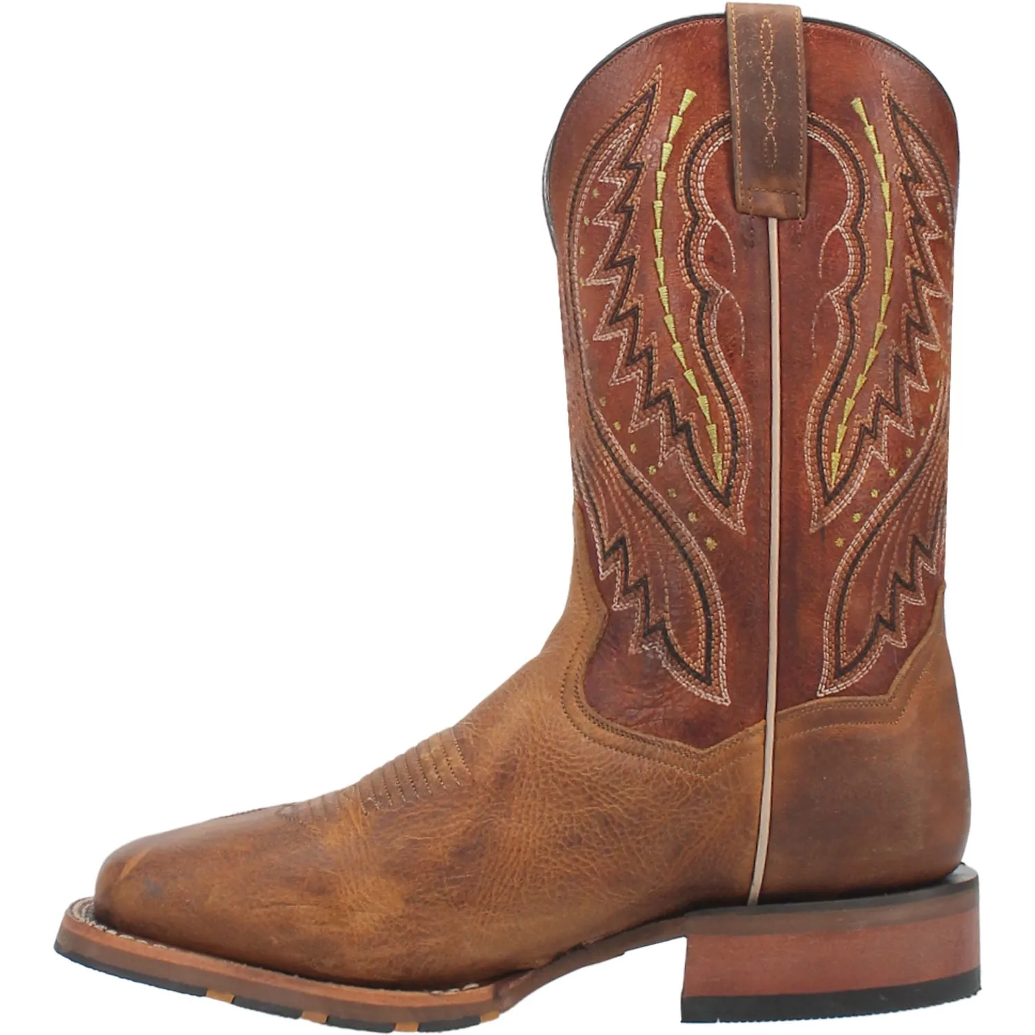 Dan Post Mens Dugan Brown Bison Leather Cowboy Boots