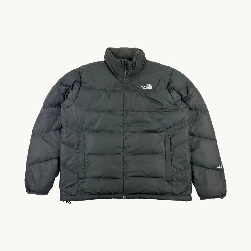 Dark Grey 90s The North Face 550 Series Puffer Jacket Coat (L)