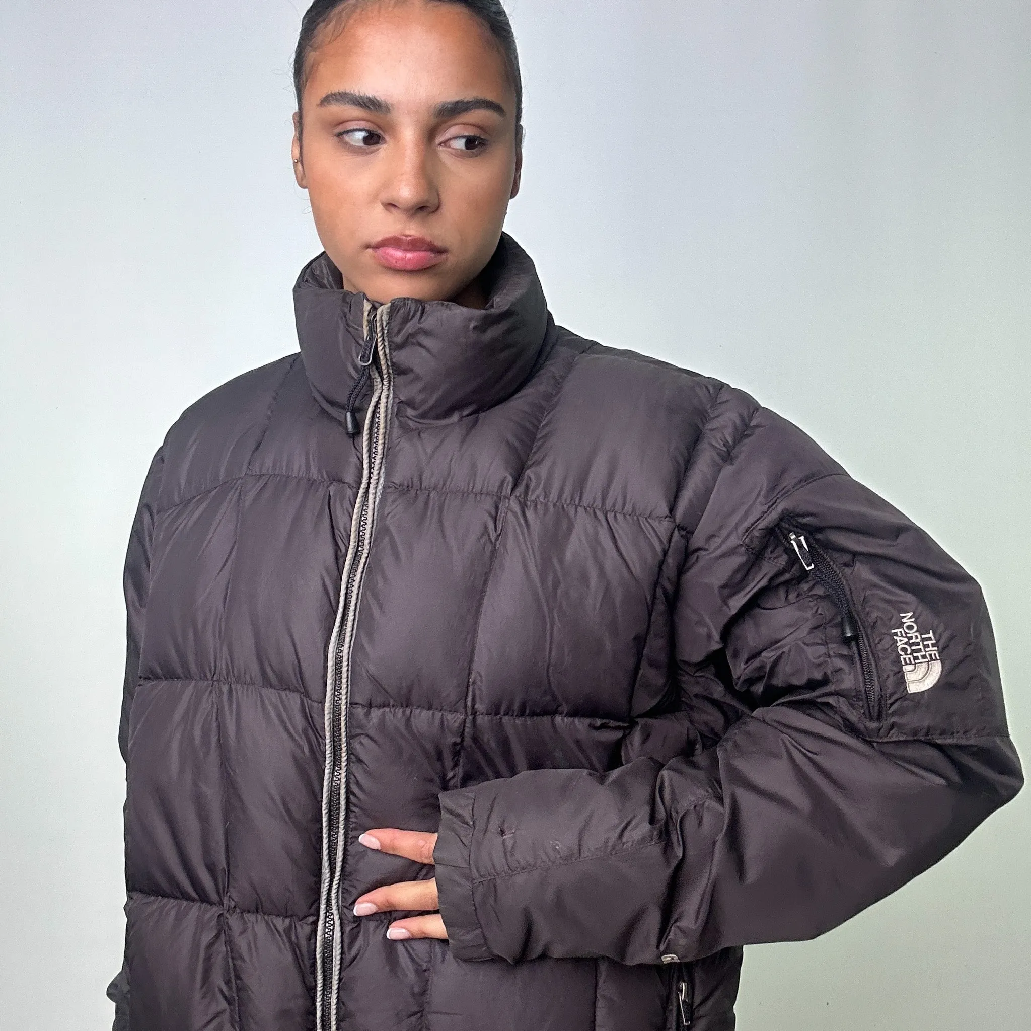 Dark Grey 90s The North Face 600 Series Puffer Jacket Coat (XL)