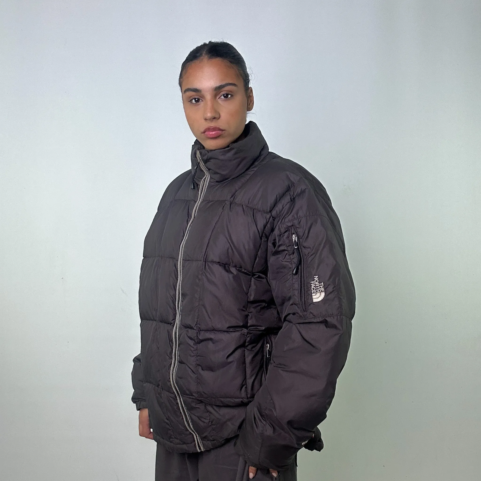 Dark Grey 90s The North Face 600 Series Puffer Jacket Coat (XL)