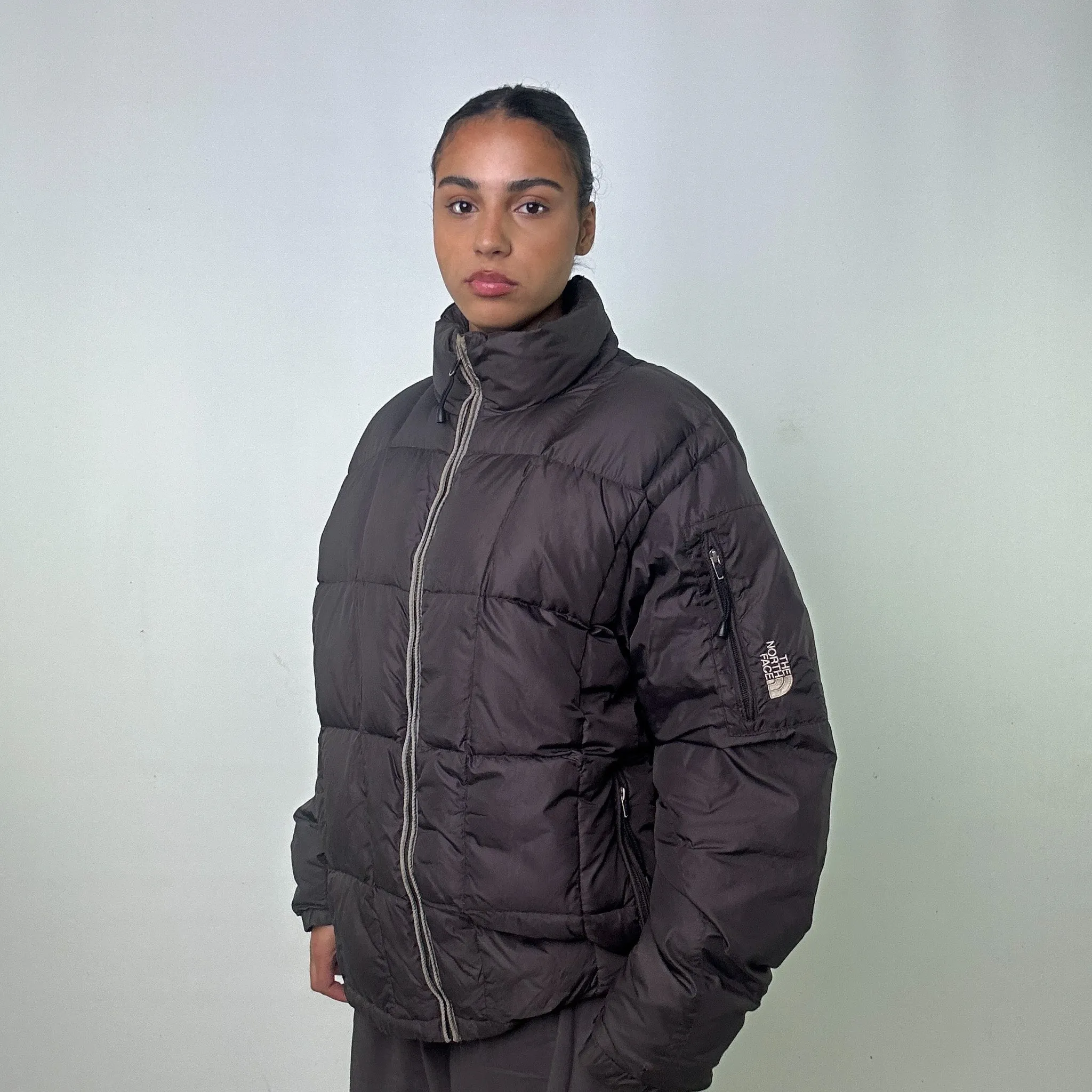 Dark Grey 90s The North Face 600 Series Puffer Jacket Coat (XL)