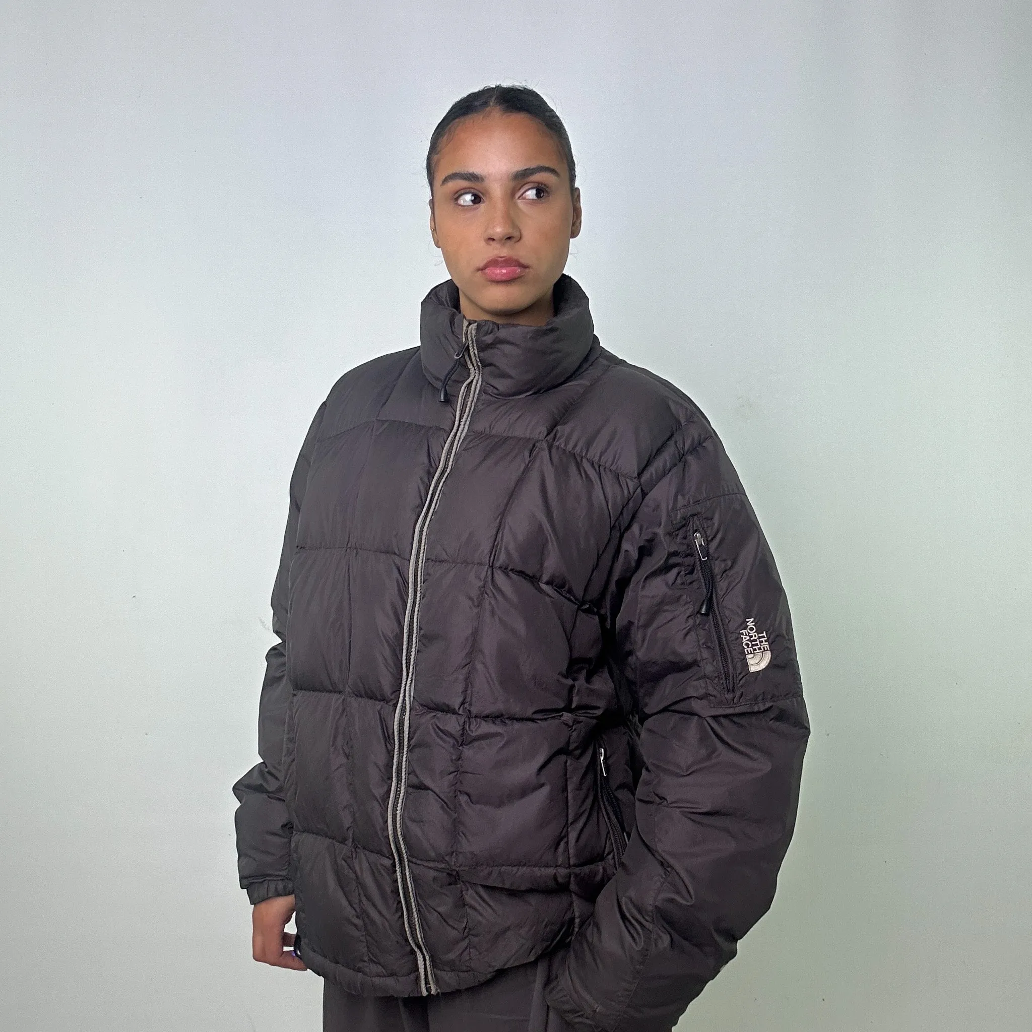 Dark Grey 90s The North Face 600 Series Puffer Jacket Coat (XL)