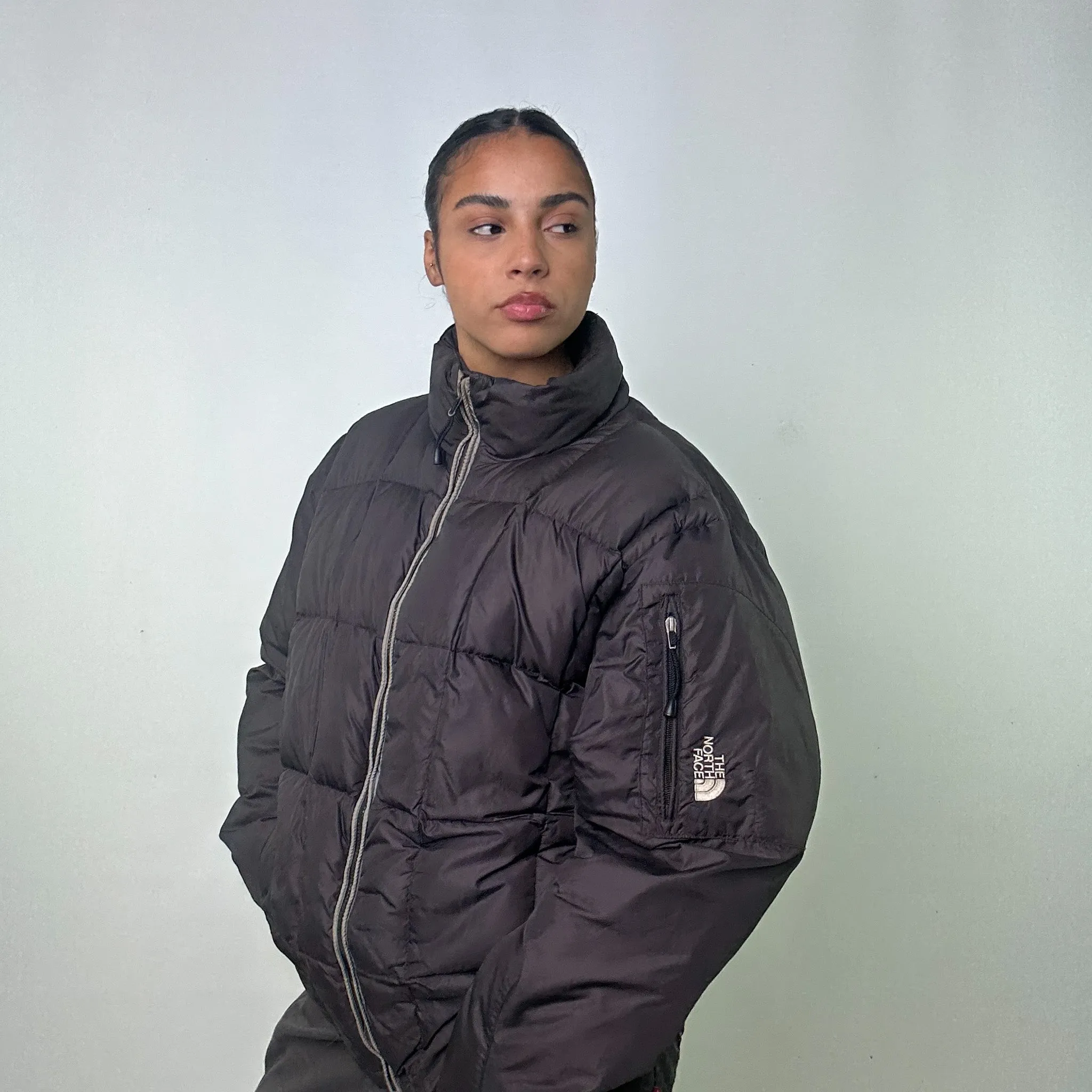 Dark Grey 90s The North Face 600 Series Puffer Jacket Coat (XL)