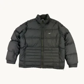 Dark Grey y2ks NIKE Puffer Jacket Coat (L)