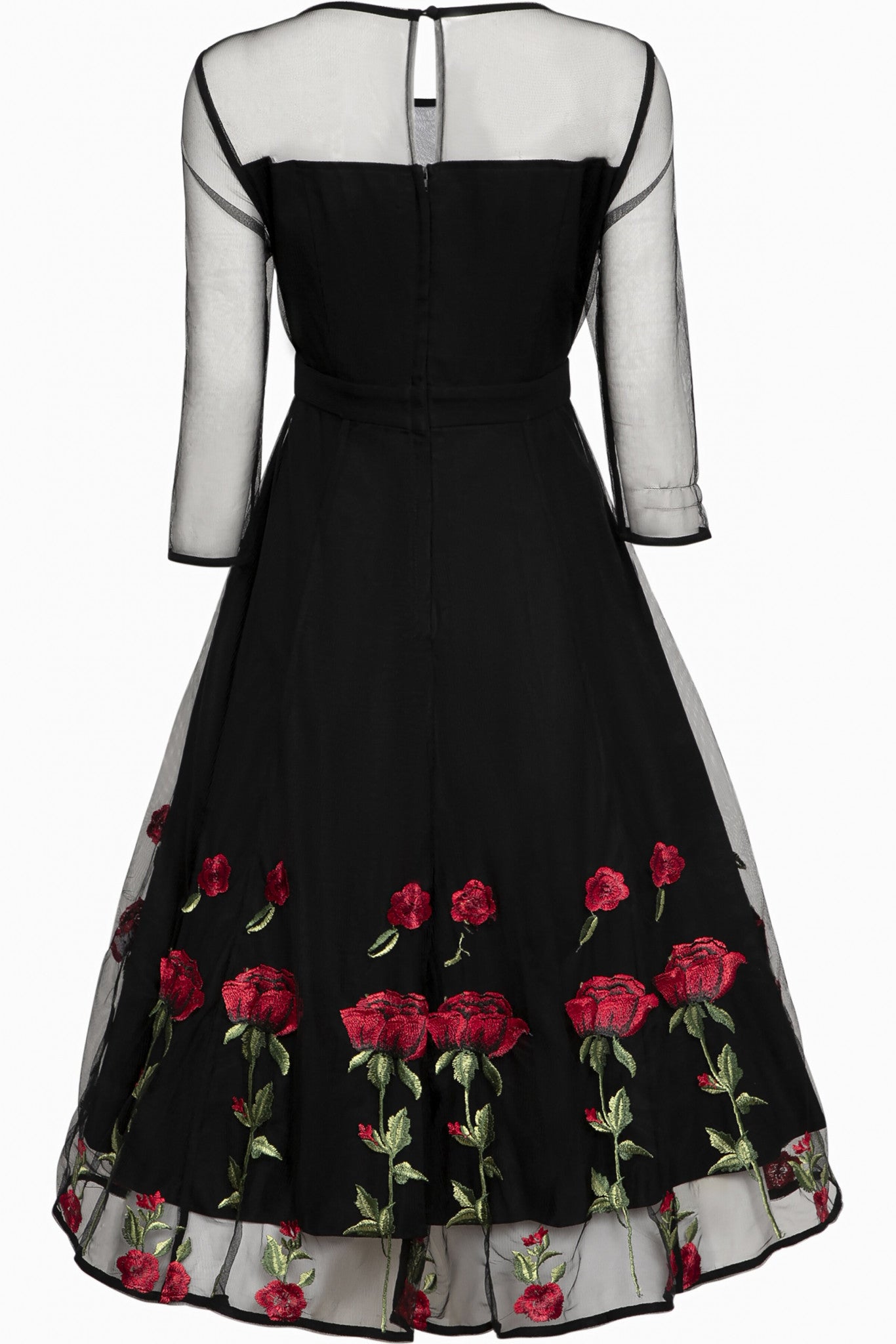 Dolly And Dotty Sweetheart Neckline Black Swing Dress