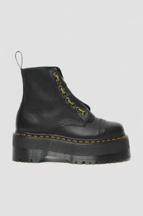 Dr. Martens leather biker boots Sinclair Max women's black color DM27358001