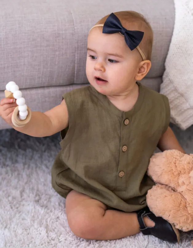 Earthy Linen Romper