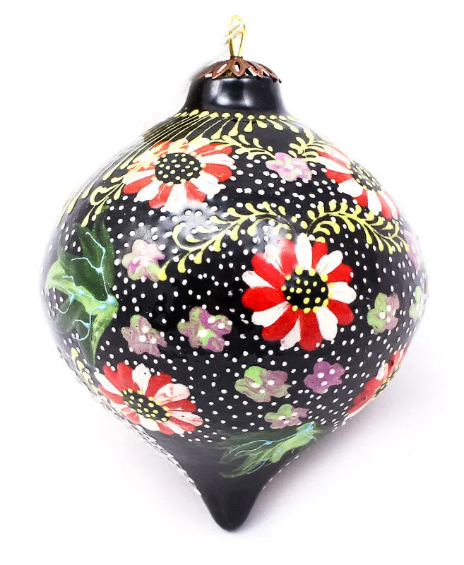 Enchanted Arrangement Tear Drop Ceramic Ornament