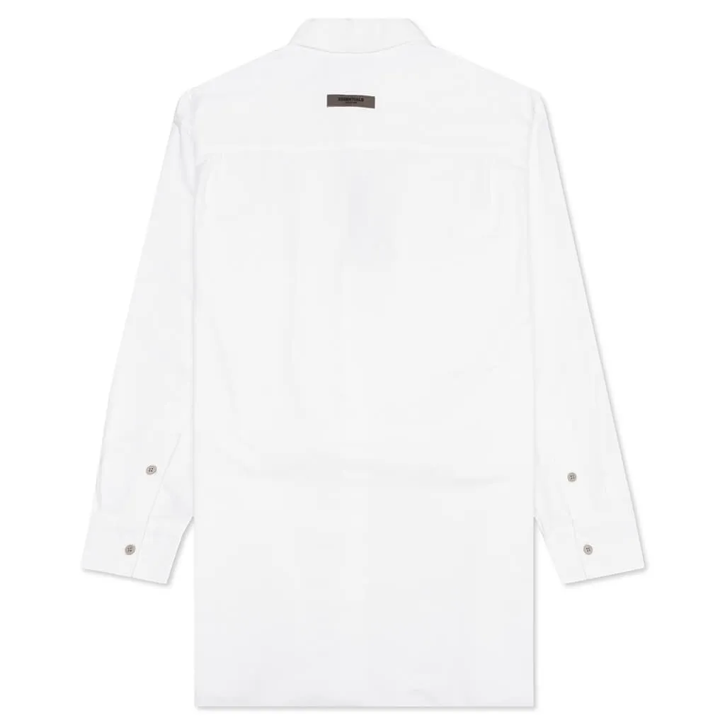 Essentials Women's Oversized Oxford - White